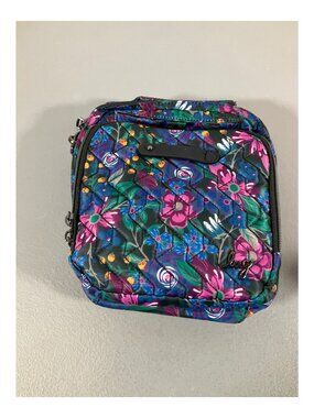 Lug Skeeter Whimsy RFID Crossbody Bag - Quilted Black with Charm, Zipper Closure